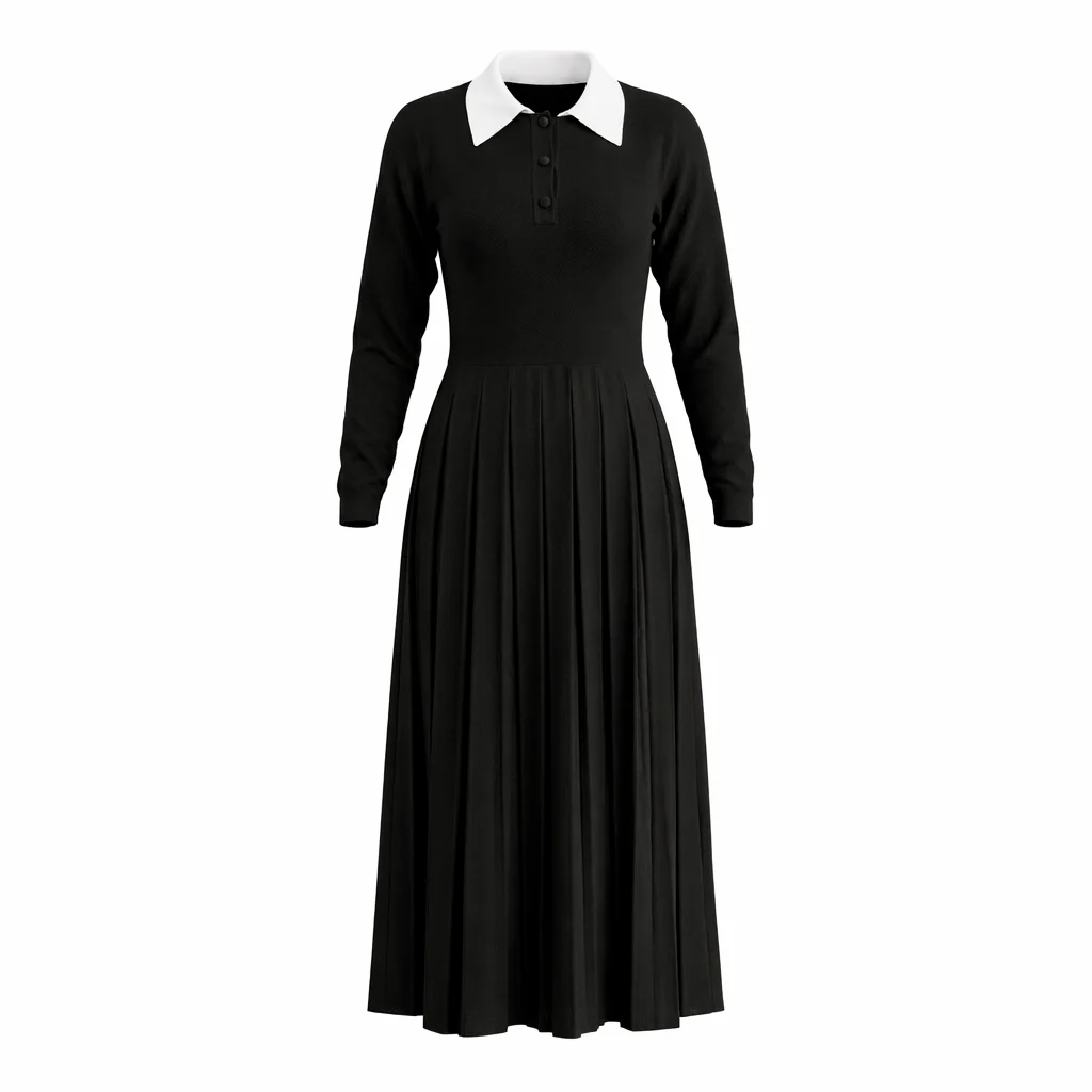 WHITE COLLAR KNIT MAXI - Image 3